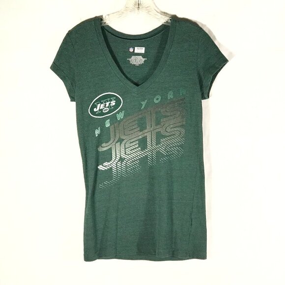 NFL Tops - NFL Womens V Neck NY Jets Football Tee T Shirt